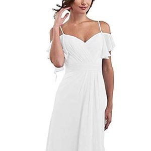 Floor length white dress